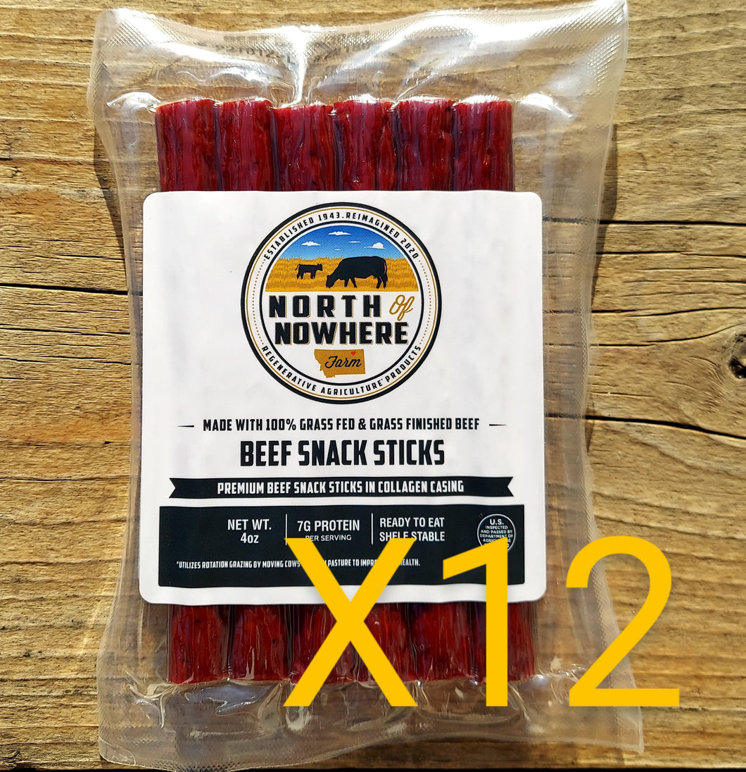 100% Grassfed Beef Sticks, 12-package bundle