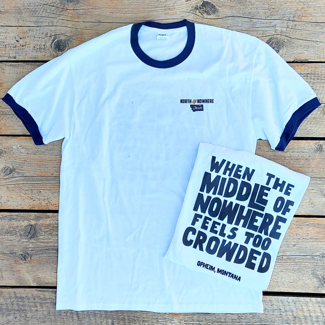 Ringer T-shirt: When The Middle of Nowhere Feels Too Crowded